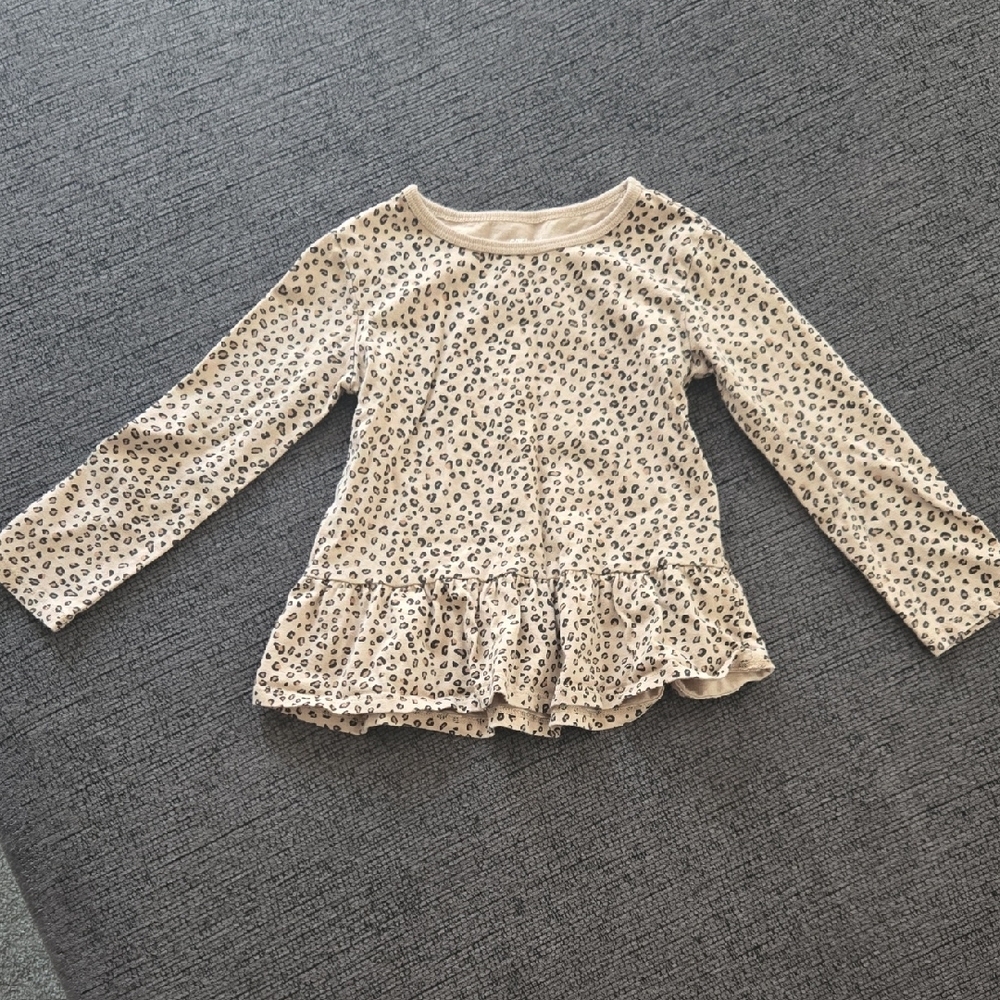 Leopard Print Kids Long Sleeve Top